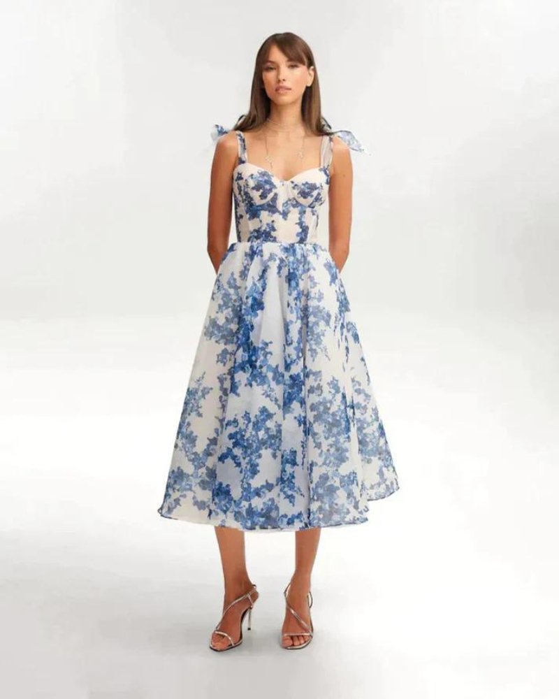 LucaEleganza Elegante midi zomerjurk Voor Vrouwen