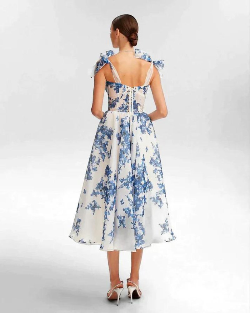 LucaEleganza Elegante midi zomerjurk Voor Vrouwen