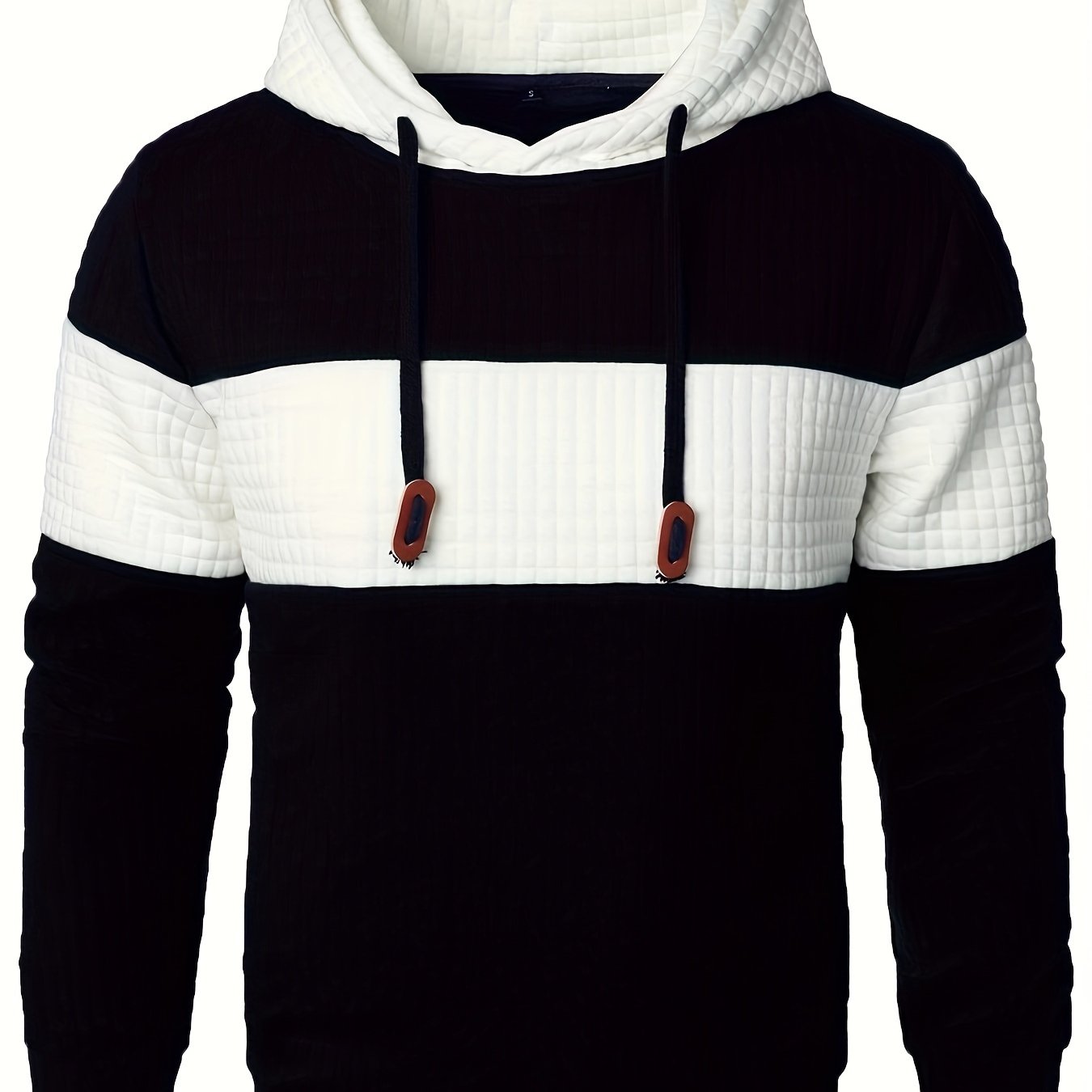 Lorenzo – Heren Hoodie met Textuur en Contrastpanelen