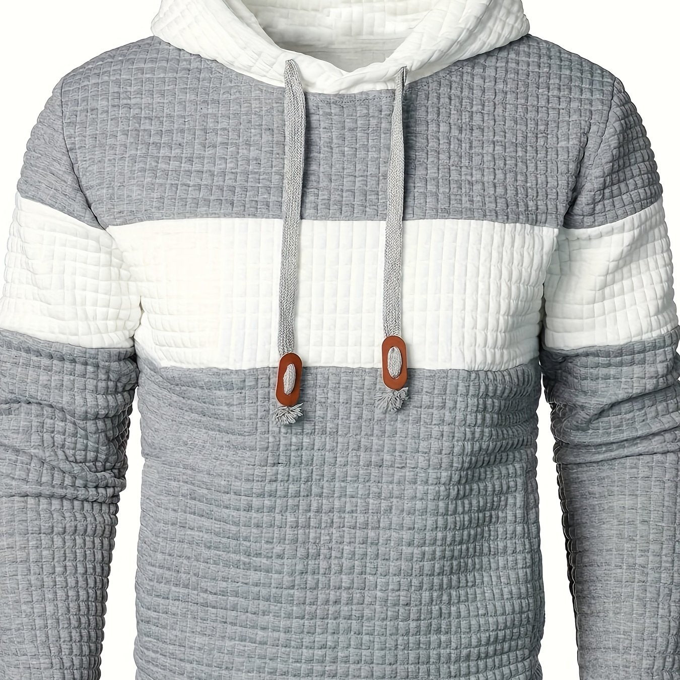 Lorenzo – Heren Hoodie met Textuur en Contrastpanelen