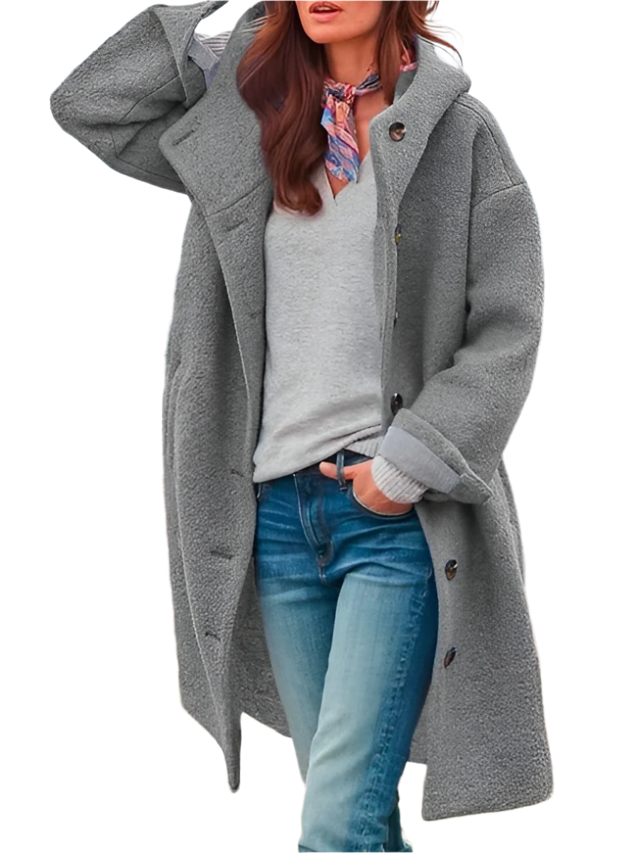 Elena – Casual Vrouwelijke Halflange Jas