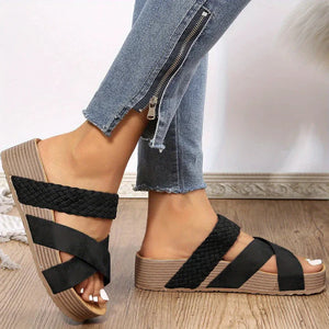 LucianaFerri™ Crisscross-platformsandalen voor dames