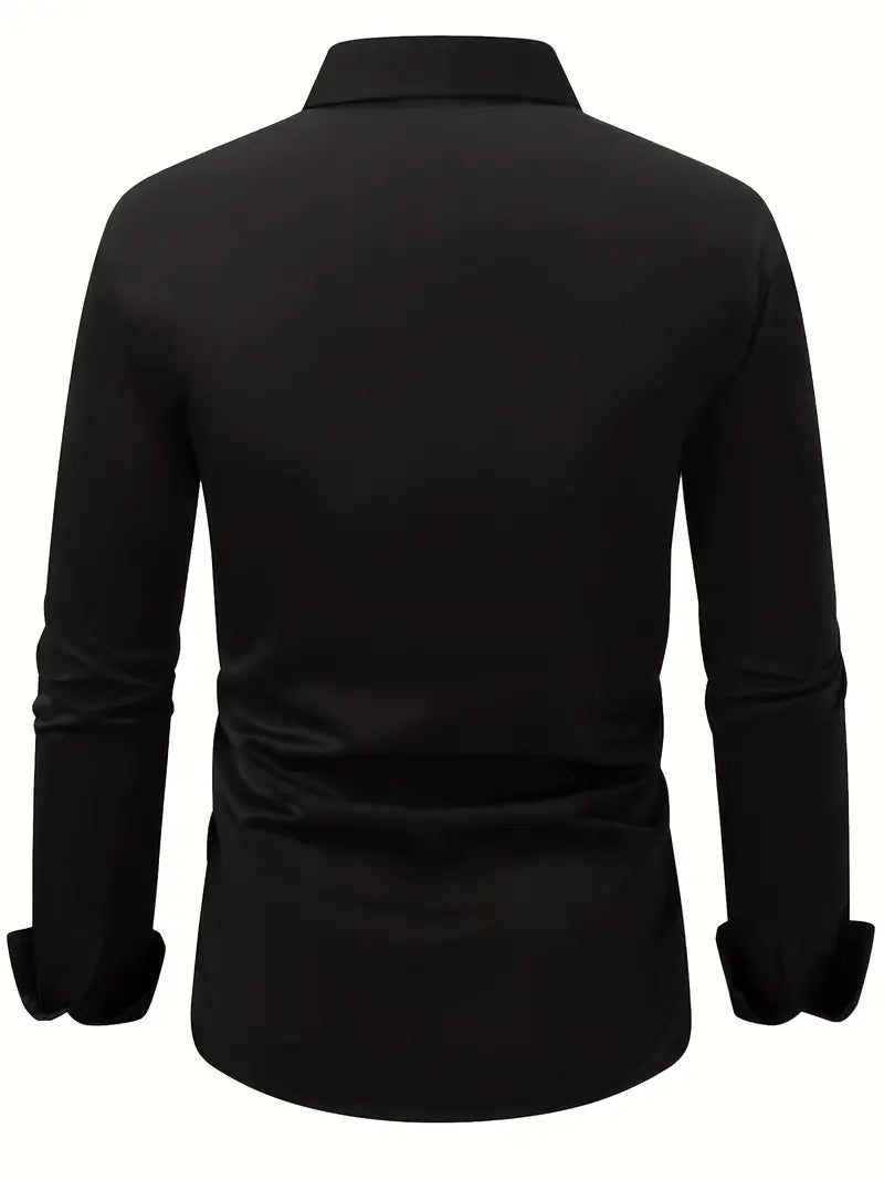 Larry – Slim Fit Heren Overhemd met Lange Mouwen