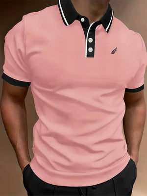 Luca – Heren Polo met Effen Kleur en Casual Look
