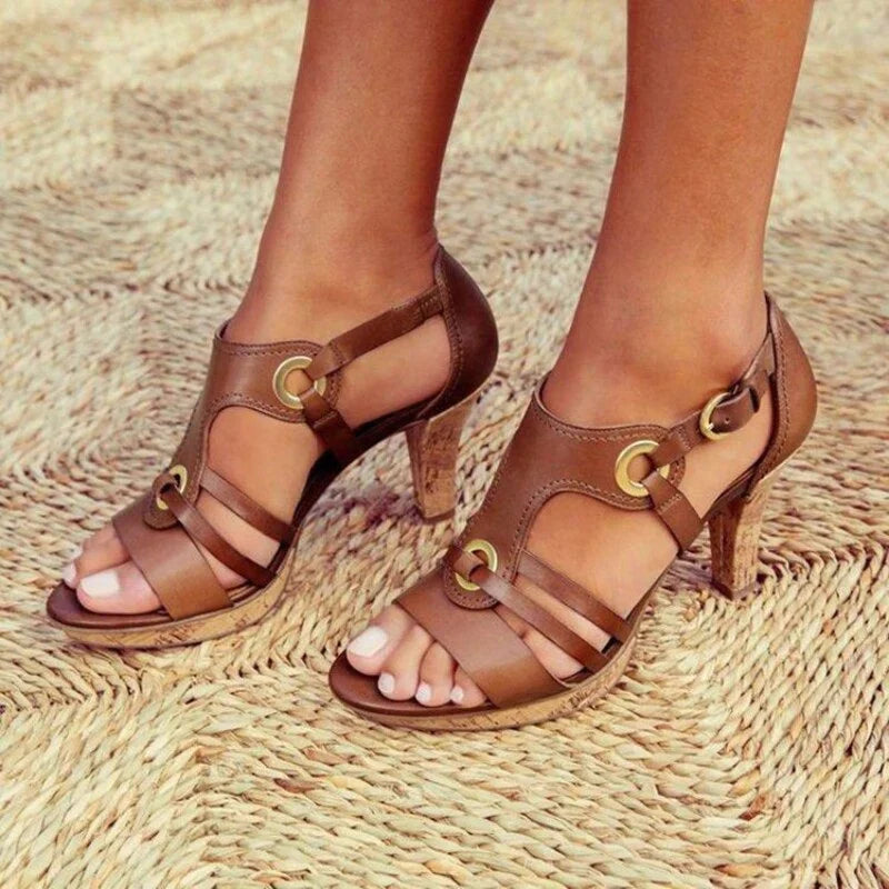 SilviaRicci Orthopedische Hoge Hak Sandalen