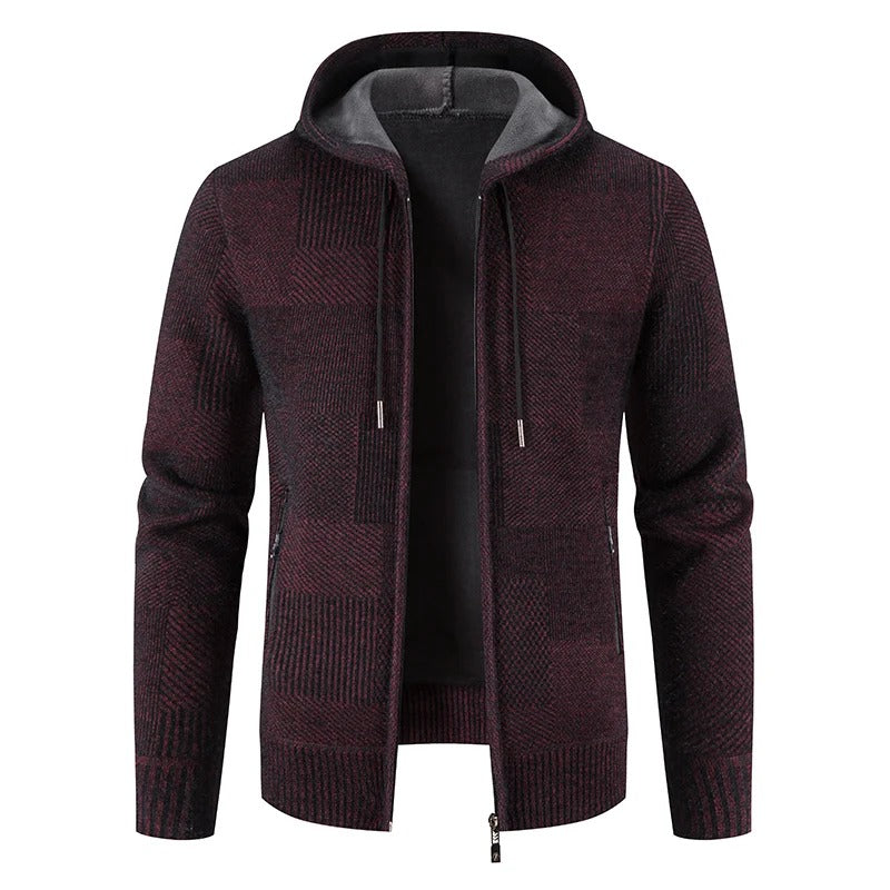 Alessandro – Heren Faux Mink Fur Hoodie Cardigan