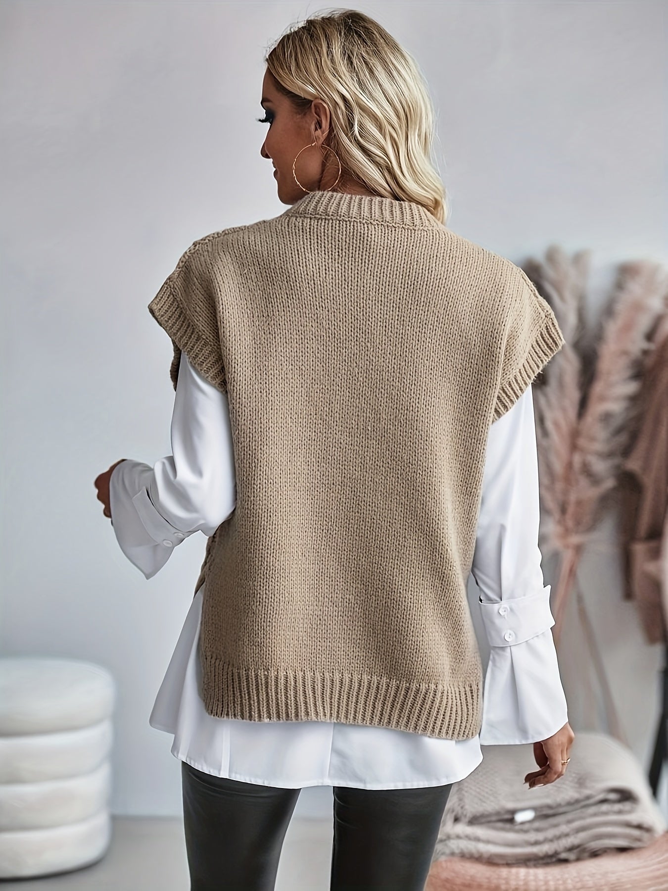 Elena – Mouwloos Gebreid Dames Sweatervest