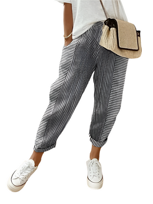 Isabella – Relaxed-Fit Gestreepte Damesbroek