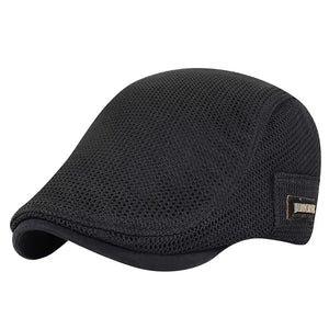 Lorenzo – Ademend Mesh Flat Cap voor Mannen