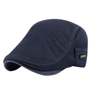 Lorenzo – Ademend Mesh Flat Cap voor Mannen