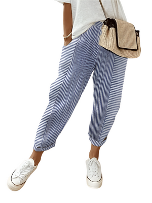 Isabella – Relaxed-Fit Gestreepte Damesbroek