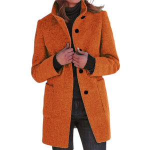 Aurélie – Retro Dames Windjack met Knopen en Stehkragen