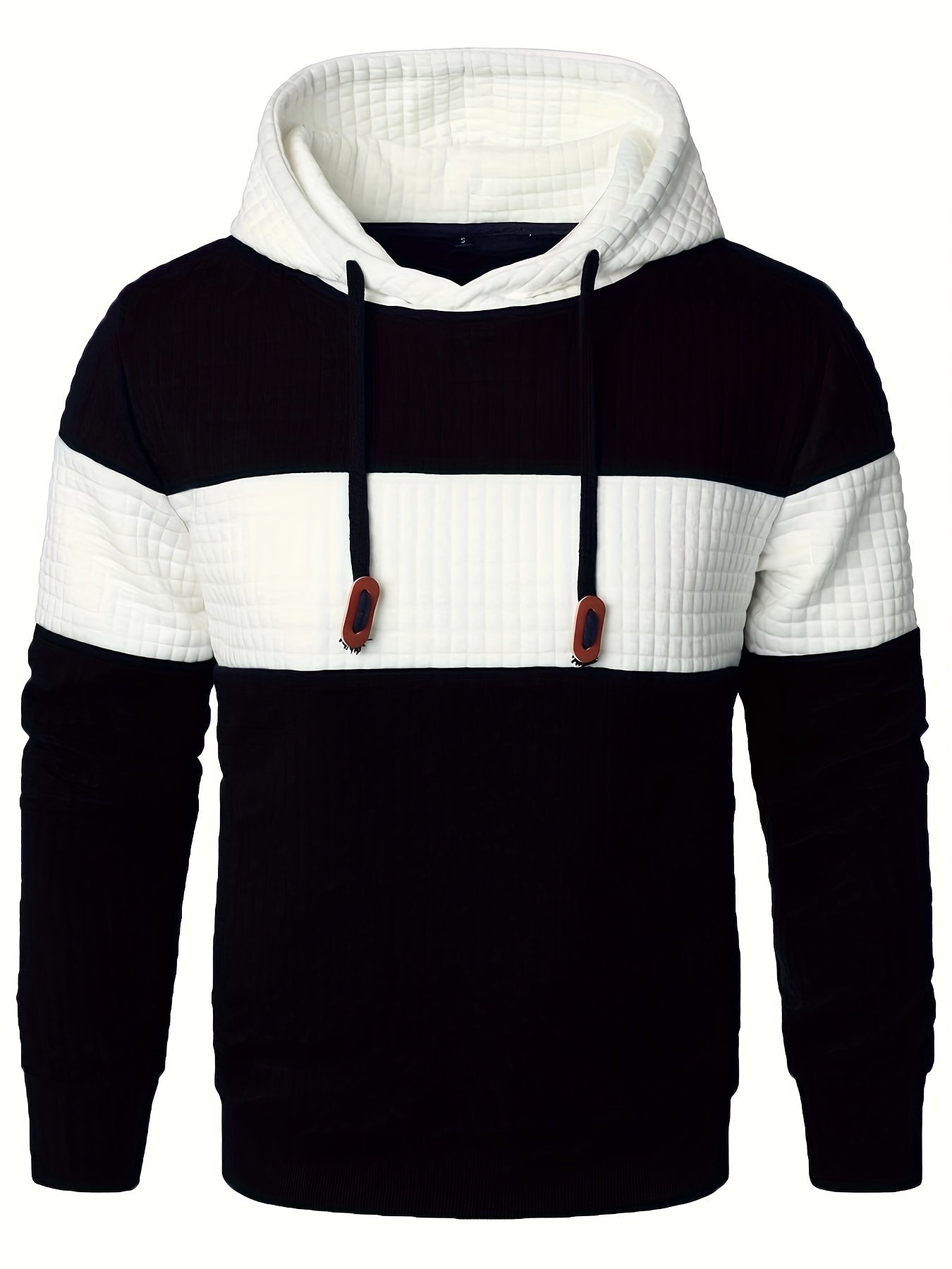 Lorenzo – Heren Hoodie met Textuur en Contrastpanelen