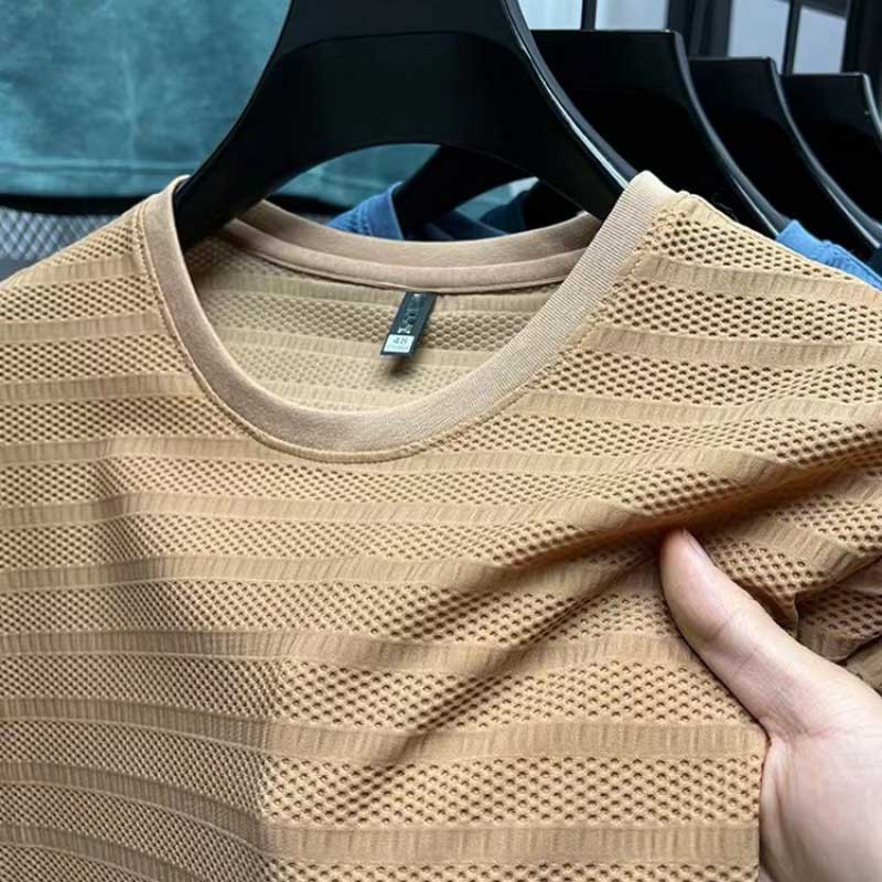 MatteoCaruso T-shirt met Ijs Mesh