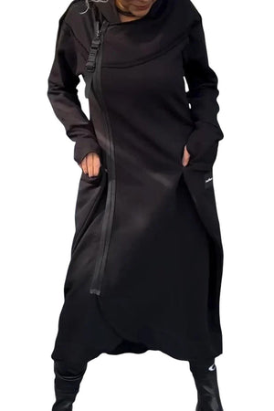 Gianna – Dames Longline Zip-Up Hoodie in Lichte Stof
