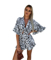 Clara – Gedurfde Zebraprint Dames Zomer Playsuit