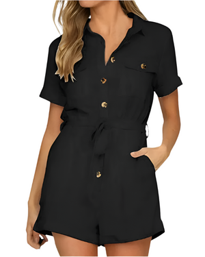 Criza – Stijlvolle Dames Playsuit met Korte Mouwen