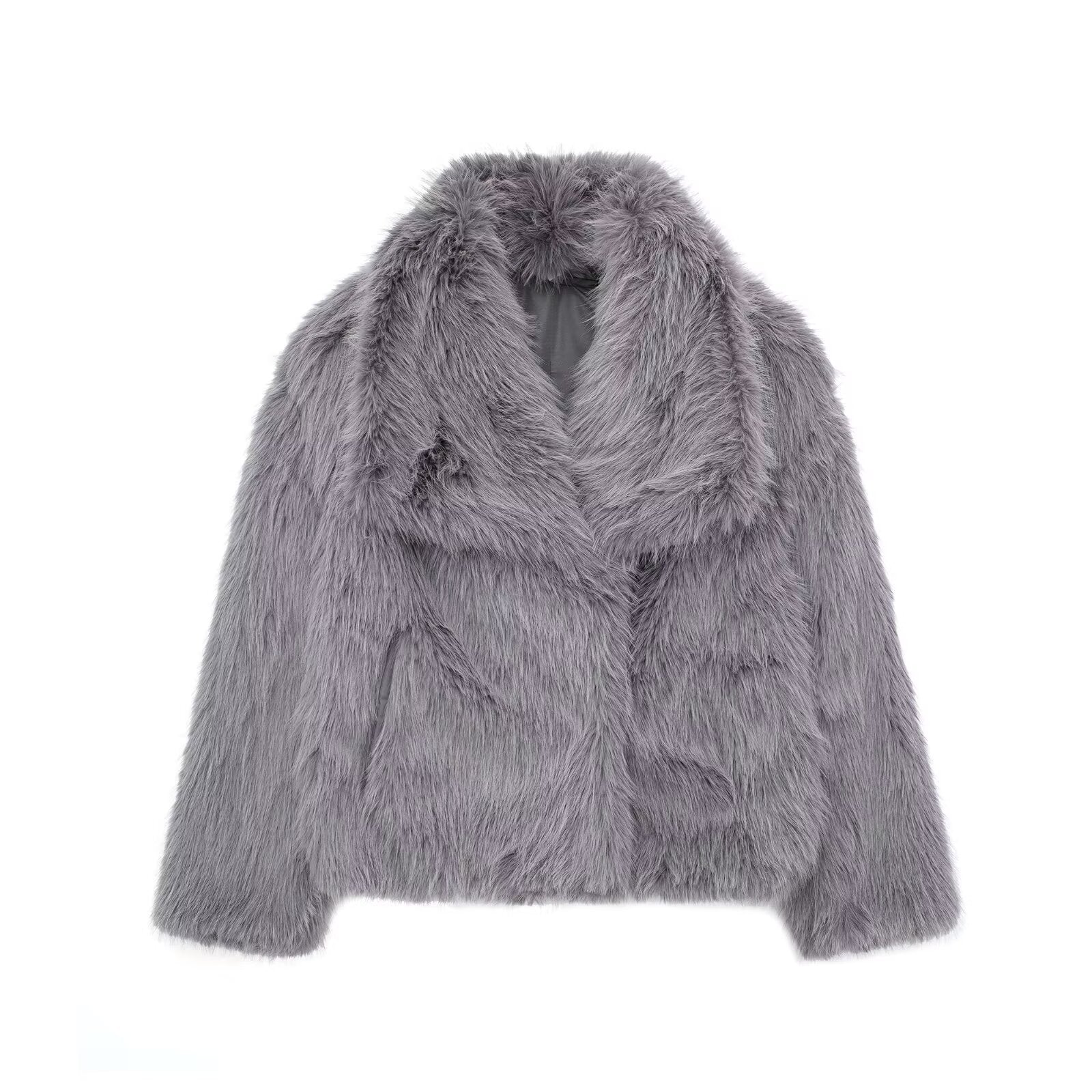 Isabella – Dames Plush Winterjas met Chique Reverskraag