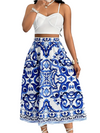 Chiara – Blauw & Wit Dames Zomer Rok Set