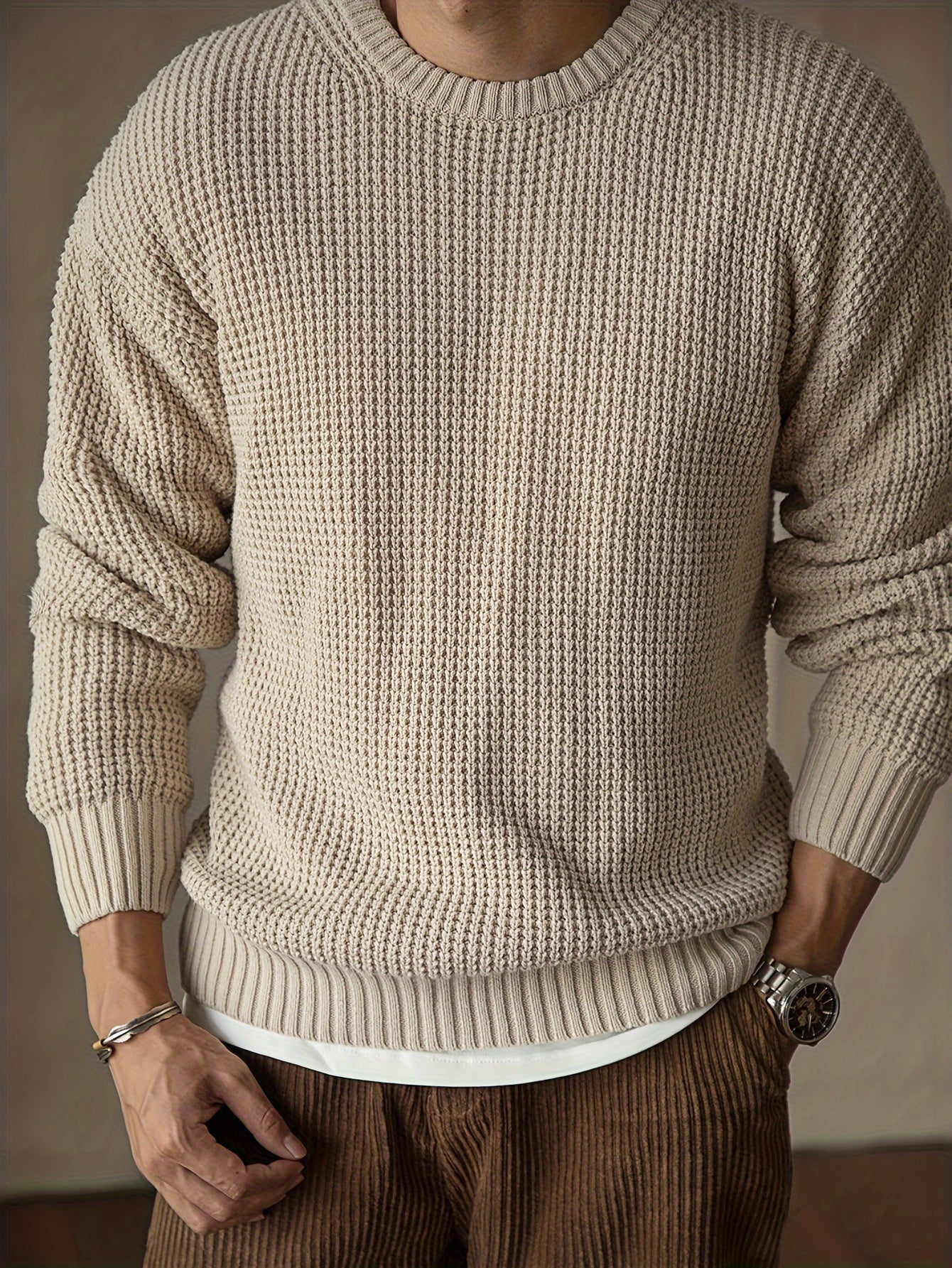 Israel – Gestreepte Slim Fit Heren Trui voor de Herfst