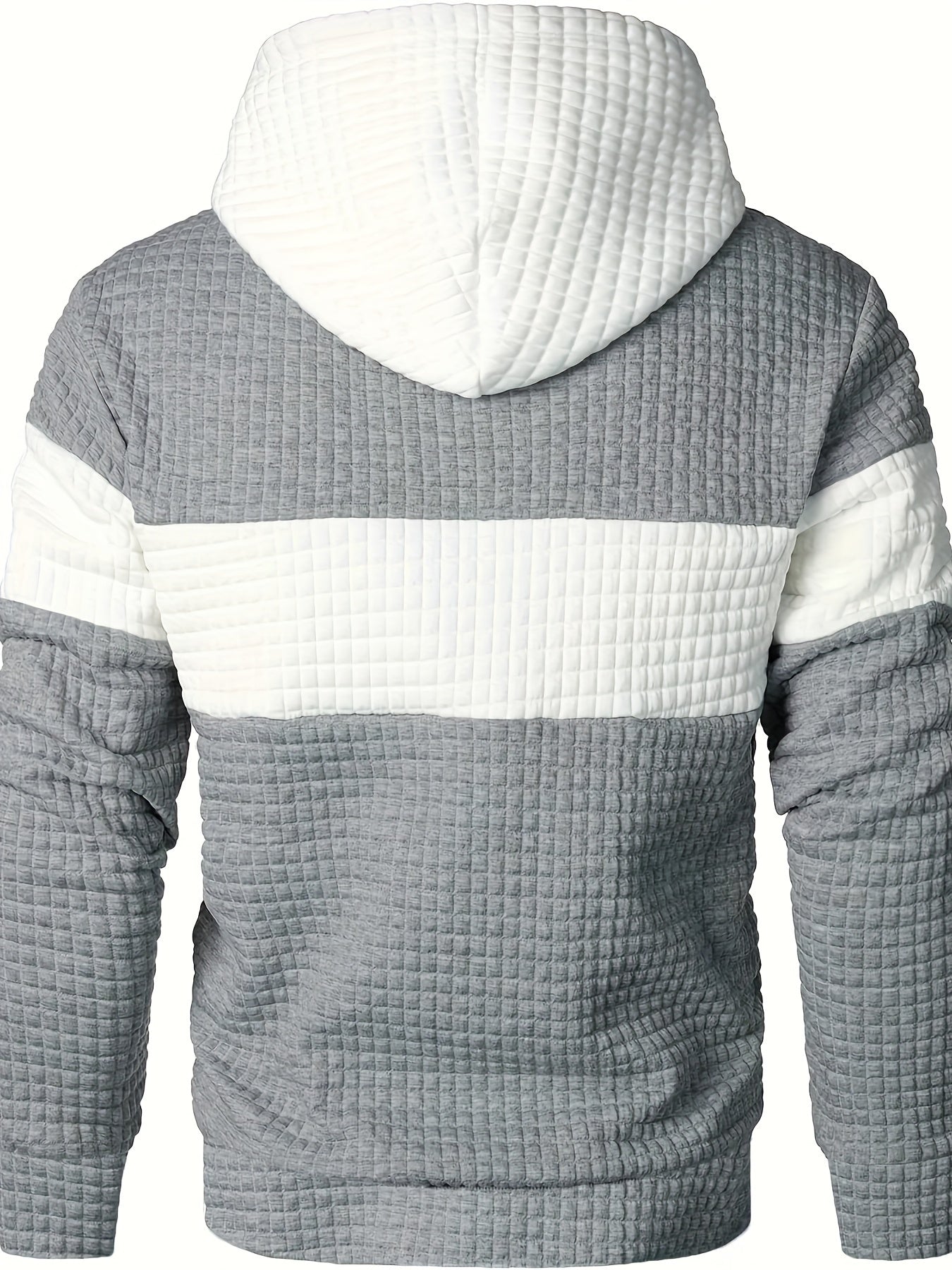 Lorenzo – Heren Hoodie met Textuur en Contrastpanelen