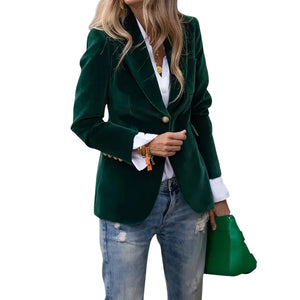 Shane – Fluwelen Getailleerde Dames Blazer