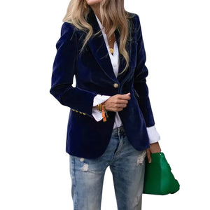 Shane – Fluwelen Getailleerde Dames Blazer