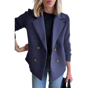 Vanessia – Dames Blazer met Gebreide Mouwen
