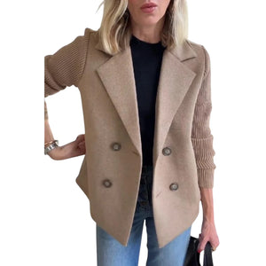 Vanessia – Dames Blazer met Gebreide Mouwen
