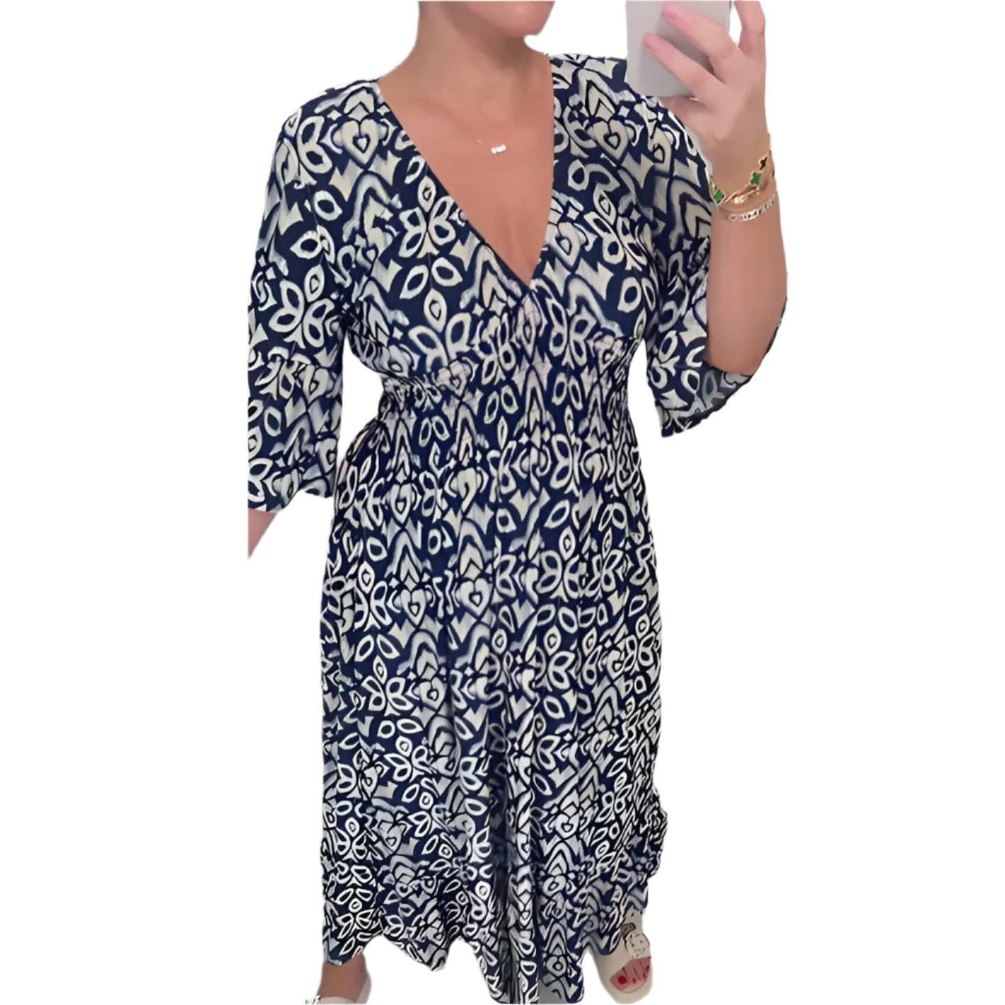 Isabella – Luchtige V-Hals Zomerjurk voor Dames