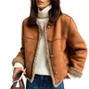 Loreine – Dames Shearling Winterjas met Knopen