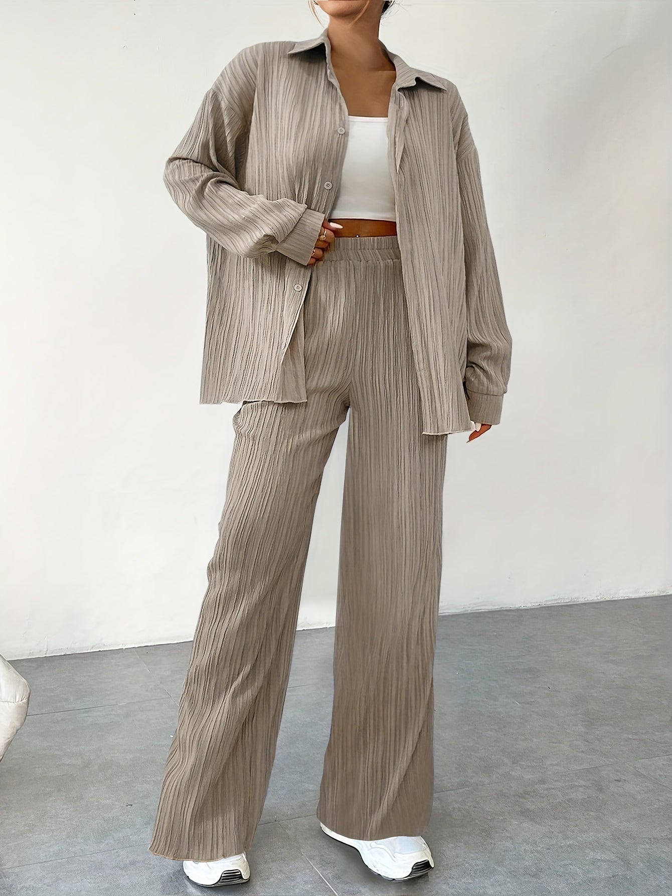 Isabella – Gestreepte Tweedelige Lounge Set voor Dames