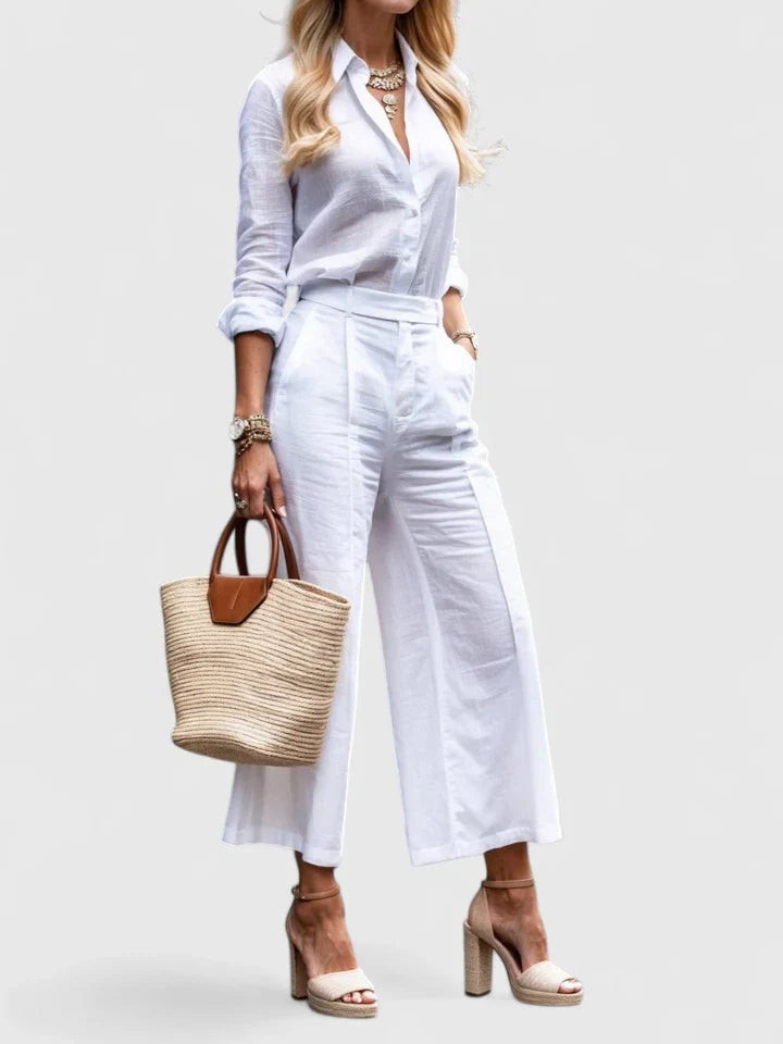 Daniella – Comfortabele Linnen Dames Co-ord Set