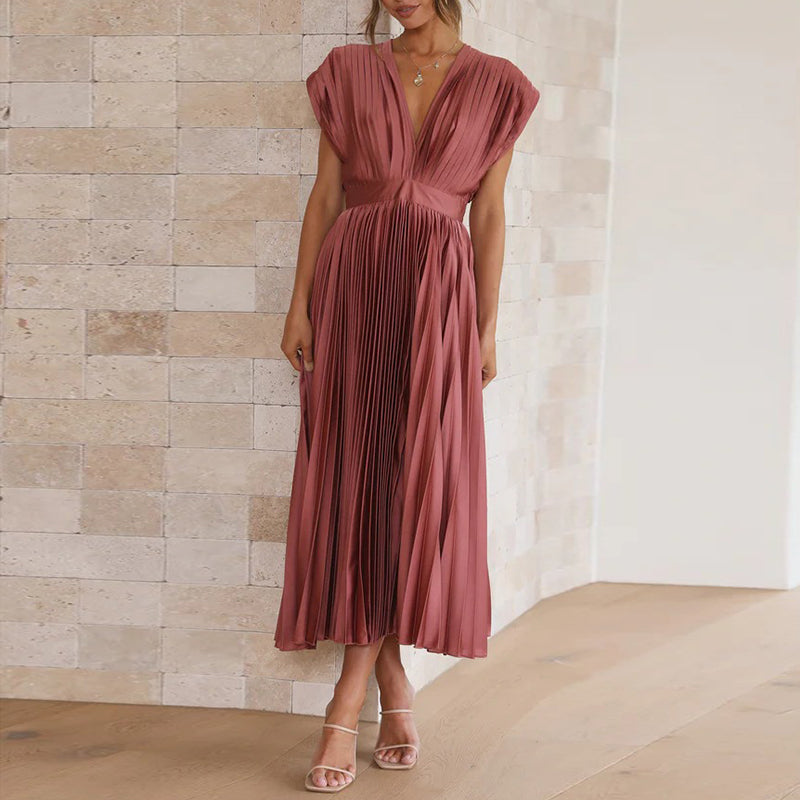 Alessia – Elegante Midi Jurk Voor Bruiloften en Feestelijke Gelegenheden