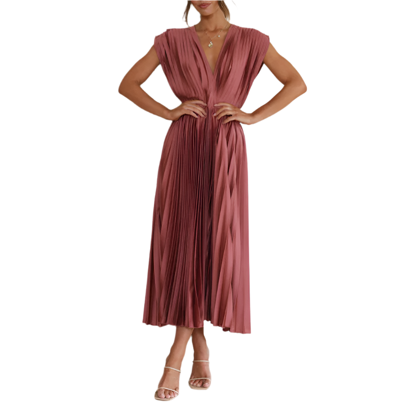 Alessia – Elegante Midi Jurk Voor Bruiloften en Feestelijke Gelegenheden