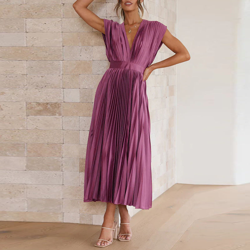 Alessia – Elegante Midi Jurk Voor Bruiloften en Feestelijke Gelegenheden