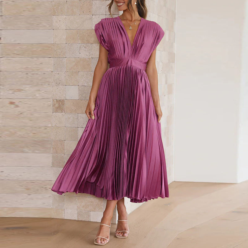 Alessia – Elegante Midi Jurk Voor Bruiloften en Feestelijke Gelegenheden