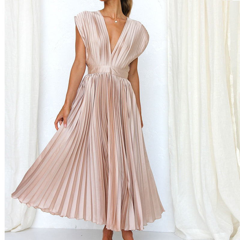 Alessia – Elegante Midi Jurk Voor Bruiloften en Feestelijke Gelegenheden