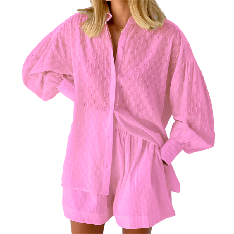 Elena – Luchtig Dames Zomer Shirt & Short Set