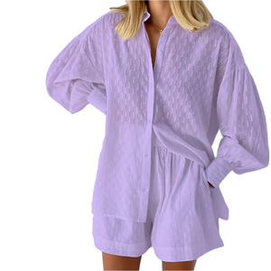 Elena – Luchtig Dames Zomer Shirt & Short Set