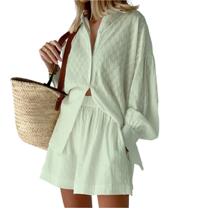 Elena – Luchtig Dames Zomer Shirt & Short Set