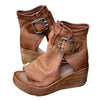 Gemma – Klassieke Leren Dames Wedge Sandalen
