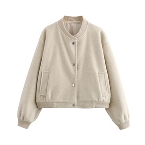 Delphine – Moderne Dames Bomberjack in Zwart