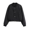 Delphine – Moderne Dames Bomberjack in Zwart