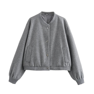 Delphine – Moderne Dames Bomberjack in Zwart