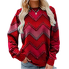 Paulien – Zigzag Denim Dames Wintertrui