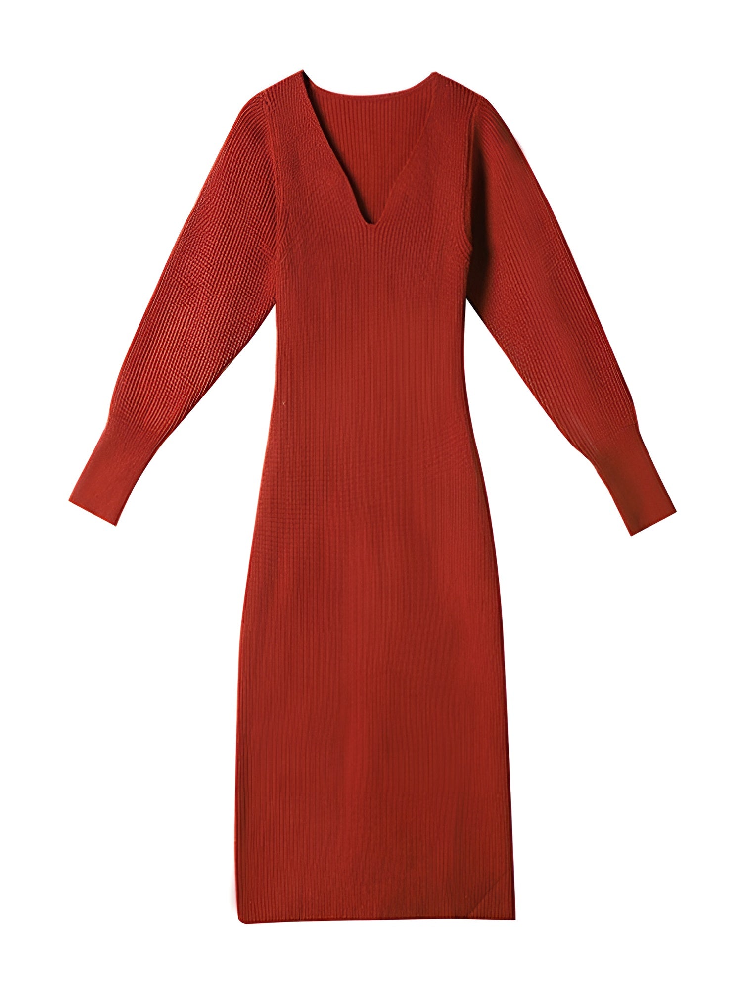 Amélie – Elegante Gebreide Damesjurk met V-hals
