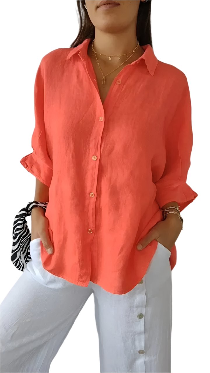 Gabriëlla – Luchtige Dames Linnen Blouse