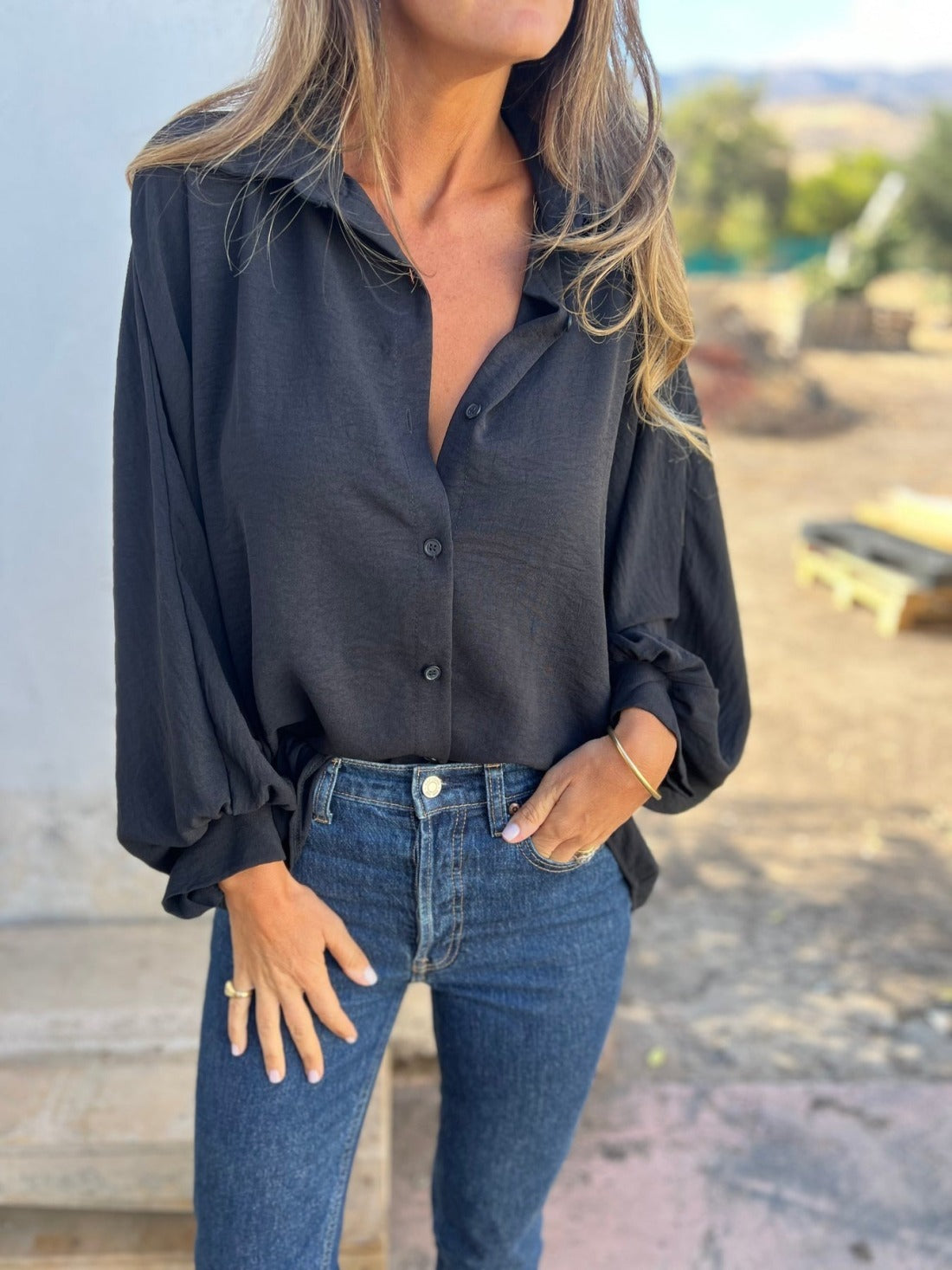 RitaMoretti Blouse met Pofmouwen