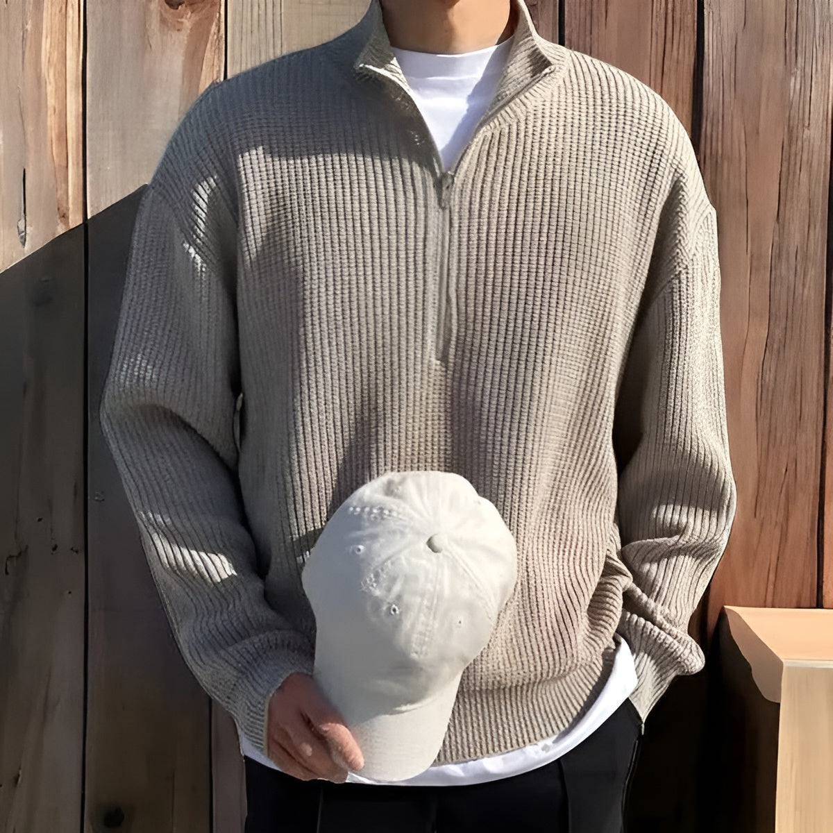 Morbello – Tijdloze Half-Zip Trui voor Heren